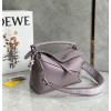 Loewe Puzzle Edge Small Bag In Pale Aubergine Satin Calfskin