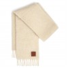 Loewe Scarf in White Mohair and Wool