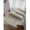 Loewe Scarf in White Mohair and Wool