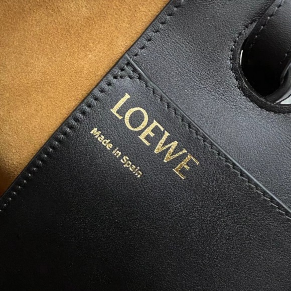 Loewe Anagram Medium Tote Bag In Black Calfskin Loewe Anagram Medium Tote Bag In Black Calfskin
