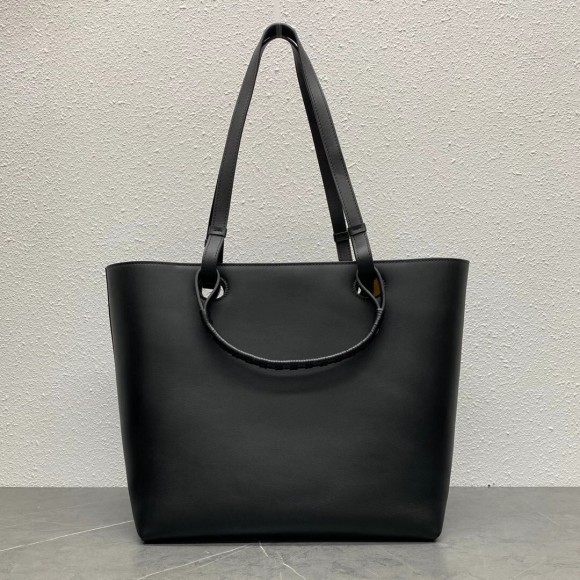 Loewe Anagram Medium Tote Bag In Black Calfskin Loewe Anagram Medium Tote Bag In Black Calfskin