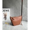 Loewe Mini Hammock Hobo Bag in Brown Calfskin