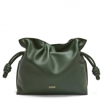 Loewe Flamenco Clutch Bag in Bottle Green Nappa Calfskin Loewe Flamenco Clutch Bag in Bottle Green Nappa Calfskin