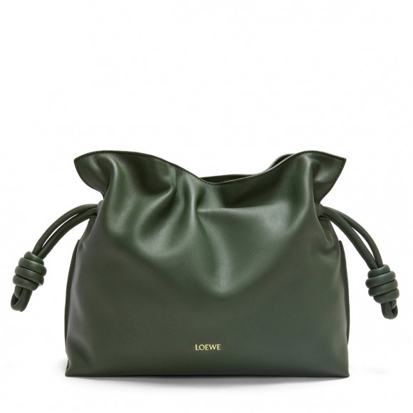Loewe Flamenco Clutch Bag in Bottle Green Nappa Calfskin Loewe Flamenco Clutch Bag in Bottle Green Nappa Calfskin