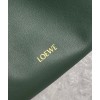 Loewe Flamenco Clutch Bag in Bottle Green Nappa Calfskin