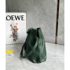 Loewe Flamenco Clutch Bag in Bottle Green Nappa Calfskin