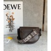 Loewe Mini Gate Dual Bag In Chocolate Calfskin