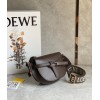 Loewe Mini Gate Dual Bag In Chocolate Calfskin