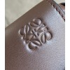 Loewe Mini Gate Dual Bag In Chocolate Calfskin