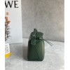 Loewe Puzzle Mini Bag In Vintage Khaki Satin Calfskin