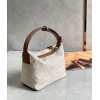 Loewe Cubi Medium Bag in Ecru Anagram Jacquard