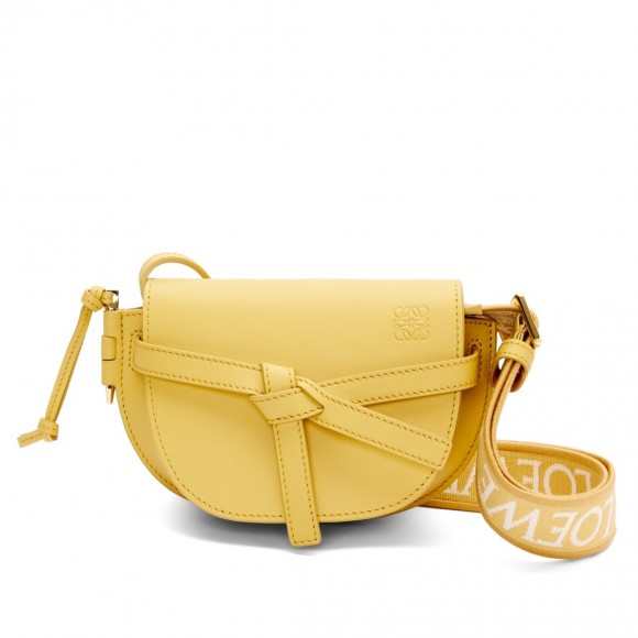 Loewe Gate Dual Mini Bag in Yellow Calfskin Loewe Gate Dual Mini Bag in Yellow Calfskin