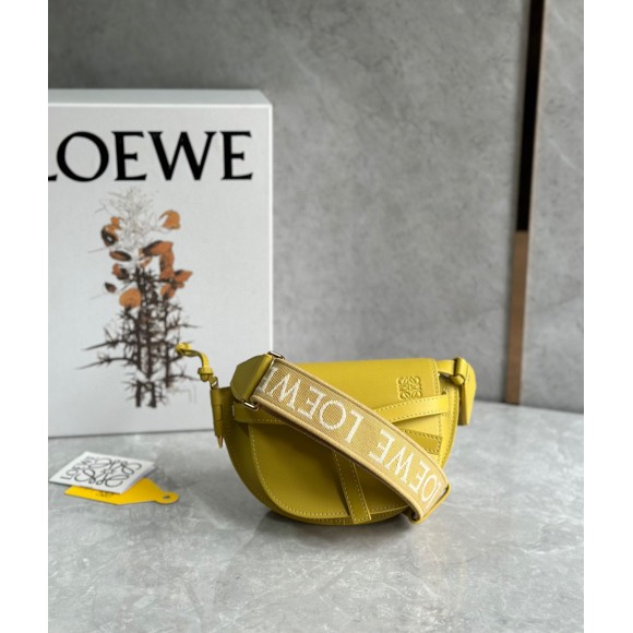 Loewe Gate Dual Mini Bag in Yellow Calfskin Loewe Gate Dual Mini Bag in Yellow Calfskin