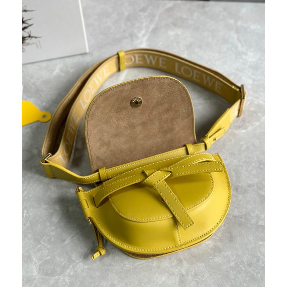 Loewe Gate Dual Mini Bag in Yellow Calfskin Loewe Gate Dual Mini Bag in Yellow Calfskin