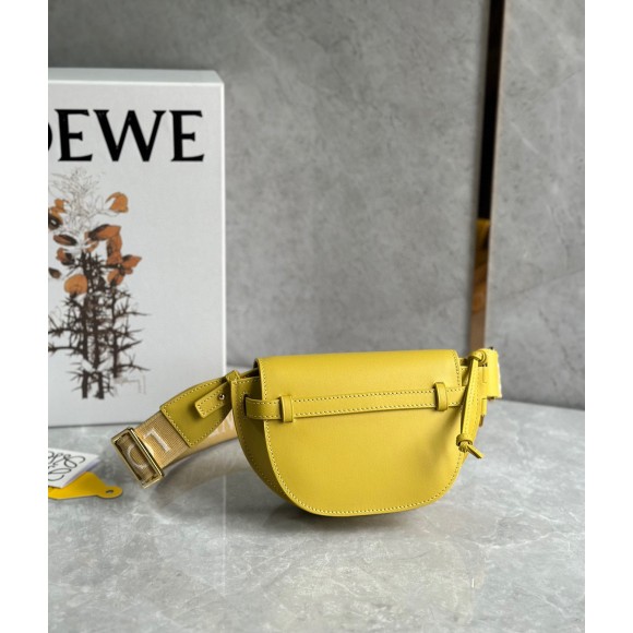 Loewe Gate Dual Mini Bag in Yellow Calfskin Loewe Gate Dual Mini Bag in Yellow Calfskin