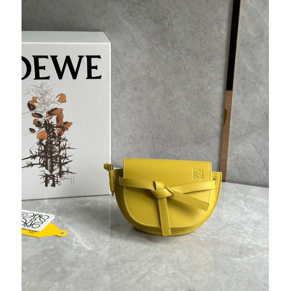 Loewe Gate Dual Mini Bag in Yellow Calfskin Loewe Gate Dual Mini Bag in Yellow Calfskin
