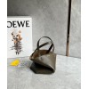 Loewe Mini Puzzle Fold Tote Bag in Dark Green Calfskin