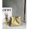 Loewe Mini Flamenco Clutch Bag In Clay Green Calfskin