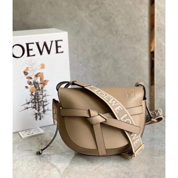 Loewe Gate Small Bag In Sand Calfskin and Jacquard Loewe Gate Small Bag In Sand Calfskin and Jacquard