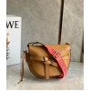 Loewe Gate Small Bag In Brown Calfskin and Jacquard