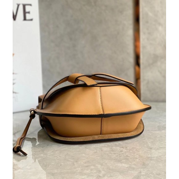 Loewe Gate Small Bag In Brown Calfskin and Jacquard Loewe Gate Small Bag In Brown Calfskin and Jacquard