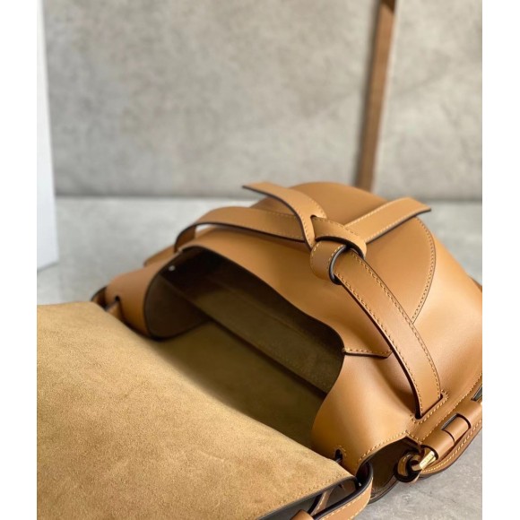 Loewe Gate Small Bag In Brown Calfskin and Jacquard Loewe Gate Small Bag In Brown Calfskin and Jacquard