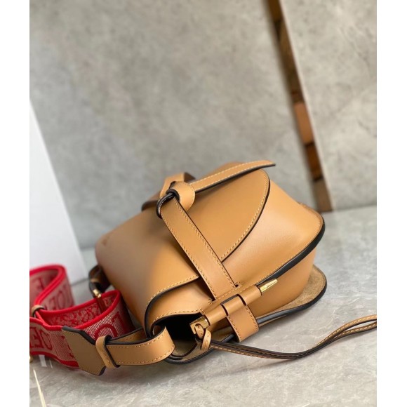 Loewe Gate Small Bag In Brown Calfskin and Jacquard Loewe Gate Small Bag In Brown Calfskin and Jacquard