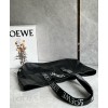 Loewe Fold Shopper Bag in Black Paper Calfskin