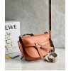 Loewe Gate Small Bag In Tan Calfskin and Jacquard