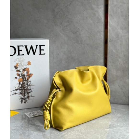 Loewe Flamenco Clutch Bag In Pale Yellow Leather Loewe Flamenco Clutch Bag In Pale Yellow Leather