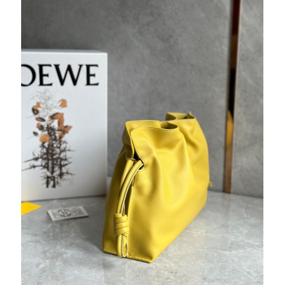 Loewe Flamenco Clutch Bag In Pale Yellow Leather Loewe Flamenco Clutch Bag In Pale Yellow Leather