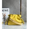 Loewe Flamenco Clutch Bag In Pale Yellow Leather
