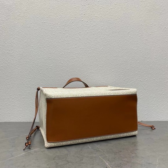 Loewe Cushion Medium Tote In Beige Anagram Jacquard Loewe Cushion Medium Tote In Beige Anagram Jacquard