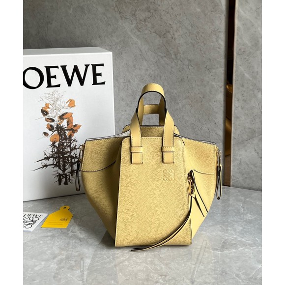 Loewe Compact Hammock Bag in Dark Butter Grained Calfskin Loewe Compact Hammock Bag in Dark Butter Grained Calfskin