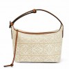 Loewe Cubi Small Bag In Ecru Anagram Jacquard