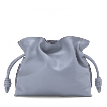 Loewe Mini Flamenco Clutch Bag In Atlantic Blue Calfskin Loewe Mini Flamenco Clutch Bag In Atlantic Blue Calfskin