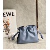 Loewe Mini Flamenco Clutch Bag In Atlantic Blue Calfskin
