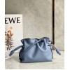 Loewe Mini Flamenco Clutch Bag In Atlantic Blue Calfskin