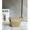 Loewe Mini Hammock Hobo Bag in Clay Green Calfskin