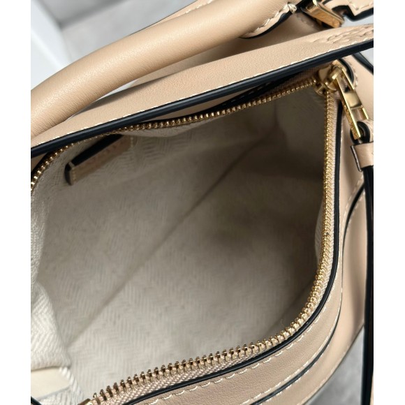Loewe Puzzle Mini Bag In White/Warm Desert Calfskin Loewe Puzzle Mini Bag In White/Warm Desert Calfskin