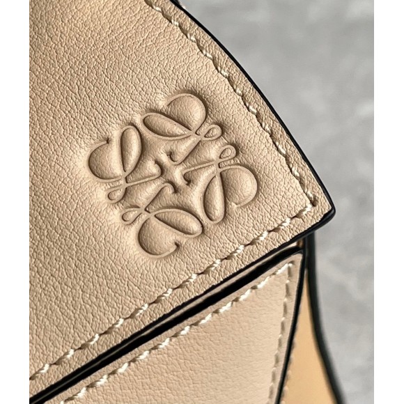 Loewe Puzzle Mini Bag In White/Warm Desert Calfskin Loewe Puzzle Mini Bag In White/Warm Desert Calfskin
