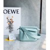 Loewe Puzzle Mini Bag In Aquamarine Satin Calfskin