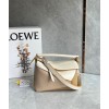 Loewe Puzzle Mini Bag in Multicolor Angora and Beige Calfskin