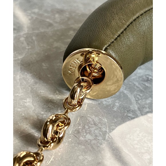 Loewe Medium Squeeze Bag in Olive Nappa Lambskin Loewe Medium Squeeze Bag in Olive Nappa Lambskin