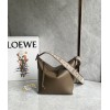 Loewe Cubi Small Bag in Winter Brown Calfskin and Jacquard