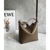 Loewe Cubi Small Bag in Winter Brown Calfskin and Jacquard