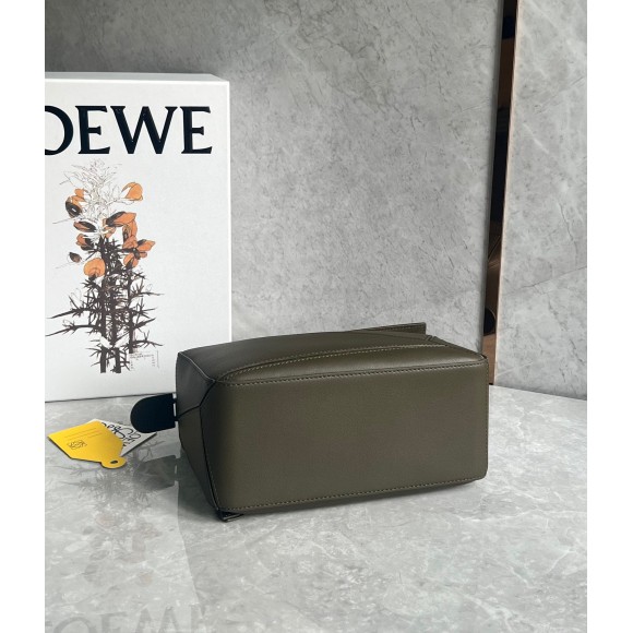 Loewe Puzzle Small Bag In Dark Green Classic Calfskin Loewe Puzzle Small Bag In Dark Green Classic Calfskin