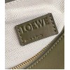 Loewe Puzzle Small Bag In Multicolour Green Calfskin