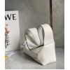 Loewe Puzzle Hobo Bag In White Nappa Calfskin