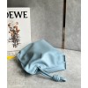 Loewe Flamenco Clutch Bag In Dusty Blue Calfskin